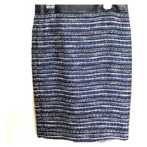 Black and blue pencil skirt